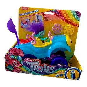 NWT-FISHER PRICE-IMAGINEXT-DREAMWORKS TROLLS BRANCH & BUGGY
